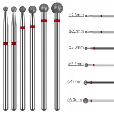 Свредла за нокти 3/32`` Нож за премахване на кутикула С топчеста форма Бит за електронна пила за електрическа пила за нокти Консумативи за ноктопластика за професионалисти