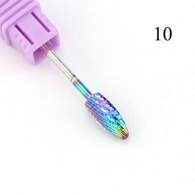 28 tipa volframa karbīda nagu urbjmašīnas frēze elektriskā manikīra mašīnai Rainbow Black Dead Skin File nagu mākslas rīks