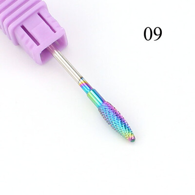 28 tipa volframa karbīda nagu urbjmašīnas frēze elektriskā manikīra mašīnai Rainbow Black Dead Skin File nagu mākslas rīks