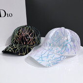 Ljetna kapa sa šljokicama Ripple Thin Style Prozračna Najprodavanija mrežasta bejzbol kapa Moda Sve Street Shot Ženski štitnik za sunce