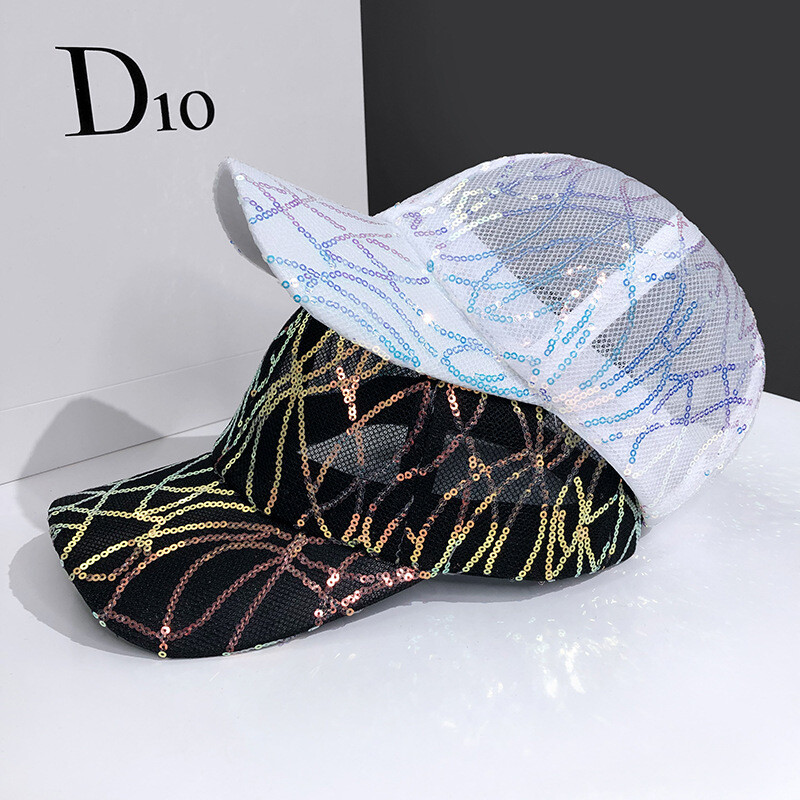 Ljetna kapa sa šljokicama Ripple Thin Style Prozračna Najprodavanija mrežasta bejzbol kapa Moda Sve Street Shot Ženski štitnik za sunce
