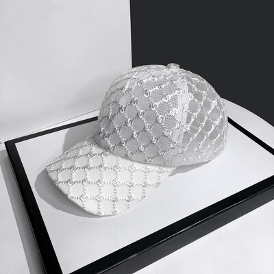 Αναπνεύσιμο καπέλο ηλίου 2024 Νέο καπέλο ηλίου με θόλο από βαμβακερό δίχτυ Καπέλο μπέιζμπολ