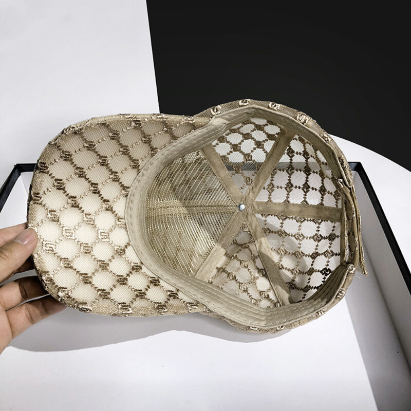 Αναπνεύσιμο καπέλο ηλίου 2024 Νέο καπέλο ηλίου με θόλο από βαμβακερό δίχτυ Καπέλο μπέιζμπολ