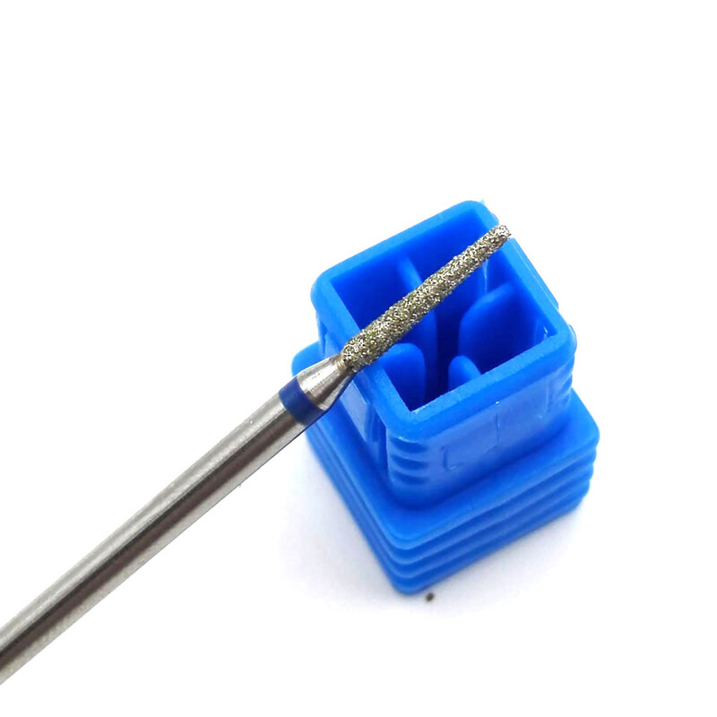 HYTOOS Spear Diamond Burghie pentru unghii 3/32" Cutter rotativ pentru freza Freze pentru manichiura Accesoriu pentru gaurire Instrument de frumusete pentru unghii Mill-L01610D