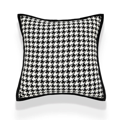 Μοντέρνο ασπρόμαυρο κάλυμμα μαξιλαριού ελαφρύ πολυτελές κεντημένο ζακάρ καλύμματα μαξιλαριών Διακοσμητικές σκανδιναβικές μαξιλαροθήκες σαλονιού