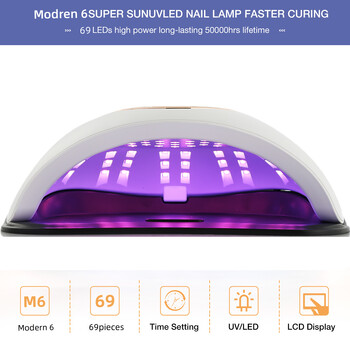 69LEDs Nail Dryer UV LED Λάμπα νυχιών για ωρίμανση όλων των Gel βερνίκι νυχιών με Motion Sensing Επαγγελματικός εξοπλισμός σαλονιού μανικιούρ