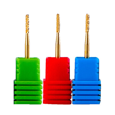 Νέος! Pro Gold Carbide Nail Drill Bits Nail Art Electric Drill Machine Files Nail Art Tools κόβουν και γυαλίζουν το κάτω μέρος του νυχιού