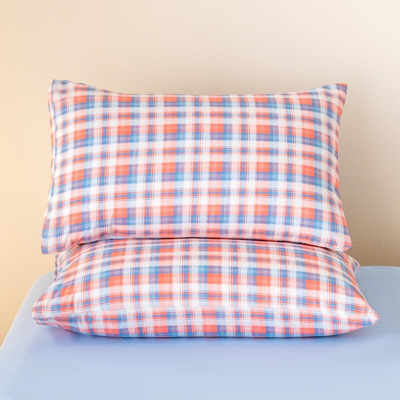 Jastučnica kariranog stila 100% pamuk Jastučnica 48x74cm Jastučnice funda almohada 2kom Pravokutna jastučnica Mekana jastučnica