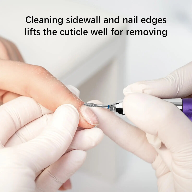 Διαμαντένια τρυπάνια νυχιών 3/32" Tornado Flame Κόφτες για μανικιούρ Περιστροφική γρέζια Αξεσουάρ τρυπανιού Spiral Nail Mills Tools