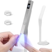 Mini Handheld UV Led Lamp For Nails Φορητό επαναφορτιζόμενο στεγνωτήριο νυχιών για πολυμερισμό Gel Polish With Display Machine Manicure