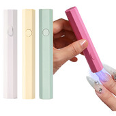 1 τεμ. Επαγγελματική MINI Φορητή λάμπα στεγνωτηρίου νυχιών USB Quick Dry, 3-χρωμη μπαταρία μακράς διαρκείας UV LED DIY Φωτιστικό μανικιούρ στυλ στυλό
