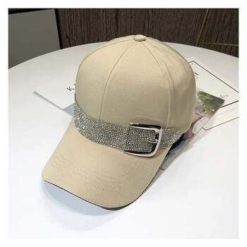 Нови модни бейзболни шапки с колан с кристали за жени Snapback Sport Cap Outdoor Sun Hat Gorras Black hats