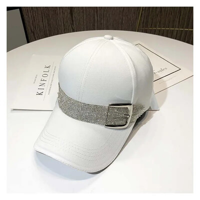 Nove modne bejzbol kape s pojasom od kamenčića za žene Snapback Sportska kapa Šešir za sunčanje na otvorenom Gorras crni šeširi