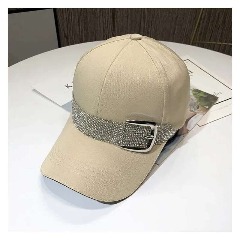 Nove modne bejzbol kape s pojasom od kamenčića za žene Snapback Sportska kapa Šešir za sunčanje na otvorenom Gorras crni šeširi