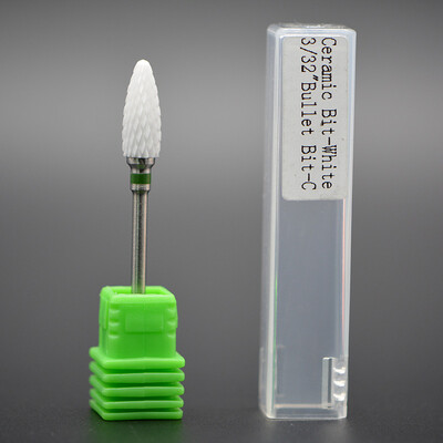 MAOHANG Burghie din ceramică pentru unghii din carbură de freza pentru burghiu electric accesoriu pentru mașină de manichiură îndepărtarea cuticulei de lac de gel