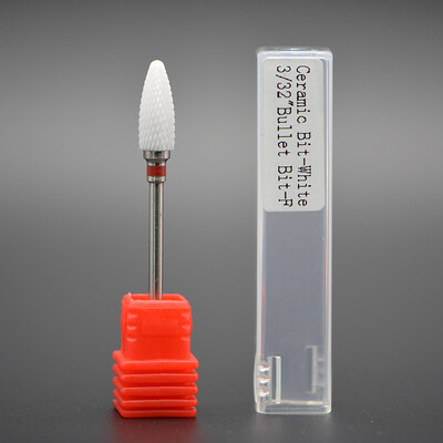 MAOHANG Burghie din ceramică pentru unghii din carbură de freza pentru burghiu electric accesoriu pentru mașină de manichiură îndepărtarea cuticulei de lac de gel