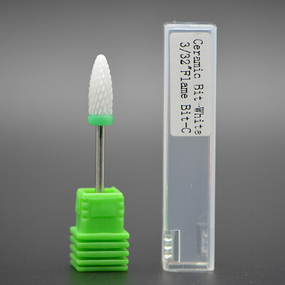 MAOHANG Burghie din ceramică pentru unghii din carbură de freza pentru burghiu electric accesoriu pentru mașină de manichiură îndepărtarea cuticulei de lac de gel