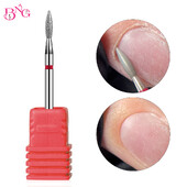 1PC Dijamantna glodala Dizajn šiljate glave za manikuru, pedikuru, zanoktice Clean Burr Električna burgija za nokte Turpije za nokte