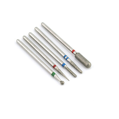 5 τμχ/Σετ Διαμαντένιο Τρυπάνι Νυχιών Φρέζες για Μανικιούρ Περιστροφικά Τρυπάνια από κεραμική Πέτρα σιλικόνης Τρυπάνια Εργαλεία Πεντικιούρ