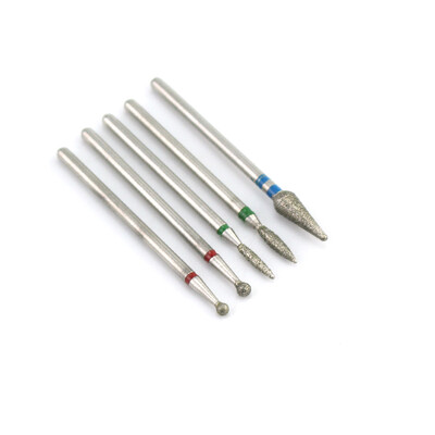 5 τμχ/Σετ Διαμαντένιο Τρυπάνι Νυχιών Φρέζες για Μανικιούρ Περιστροφικά Τρυπάνια από κεραμική Πέτρα σιλικόνης Τρυπάνια Εργαλεία Πεντικιούρ