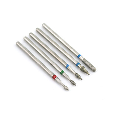 5 τμχ/Σετ Διαμαντένιο Τρυπάνι Νυχιών Φρέζες για Μανικιούρ Περιστροφικά Τρυπάνια από κεραμική Πέτρα σιλικόνης Τρυπάνια Εργαλεία Πεντικιούρ