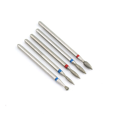 5 τμχ/Σετ Διαμαντένιο Τρυπάνι Νυχιών Φρέζες για Μανικιούρ Περιστροφικά Τρυπάνια από κεραμική Πέτρα σιλικόνης Τρυπάνια Εργαλεία Πεντικιούρ