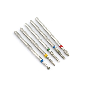 5 τμχ/Σετ Διαμαντένιο Τρυπάνι Νυχιών Φρέζες για Μανικιούρ Περιστροφικά Τρυπάνια από κεραμική Πέτρα σιλικόνης Τρυπάνια Εργαλεία Πεντικιούρ