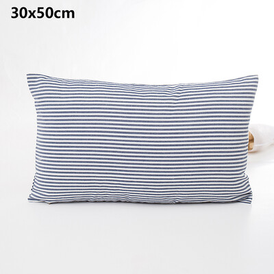 Karirana prugasta jastučna navlaka 30X50/45X45CM tamnoplava crna kava jastučnica auto stolica ukrasna pamučna jastučna navlaka