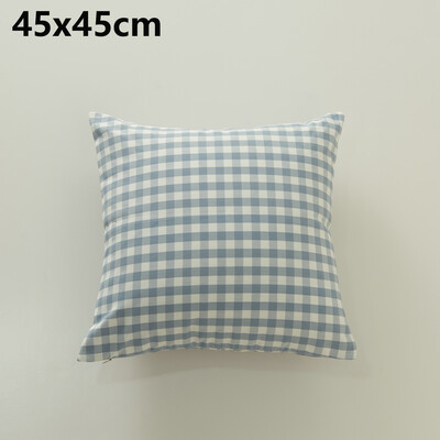 Karirana prugasta jastučna navlaka 30X50/45X45CM tamnoplava crna kava jastučnica auto stolica ukrasna pamučna jastučna navlaka