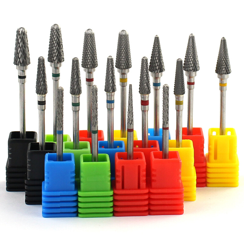 Karbido volframo nagų grąžtas frezavimo pjaustytuvas manikiūro grąžtai mašinai odelių valymui nagų dailės įrangos priedai įrankis