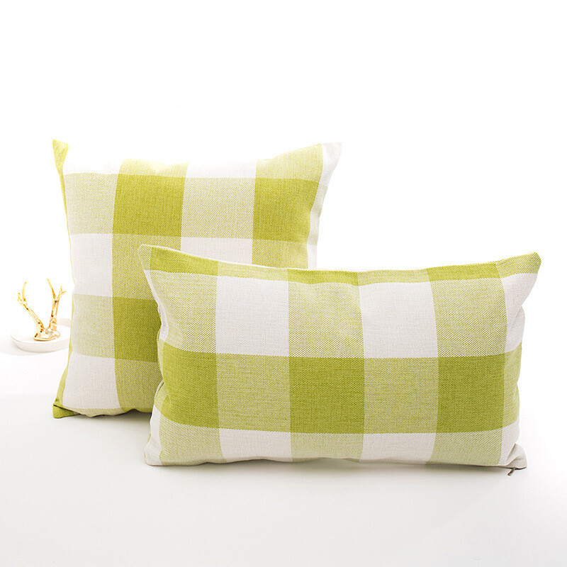 Modern kockás lenvászon párnahuzat 30*50/40*40/45*45/50*50/55*55/60*60 cm skandináv dekoratív párnahuzatok kanapé kanapé párnák