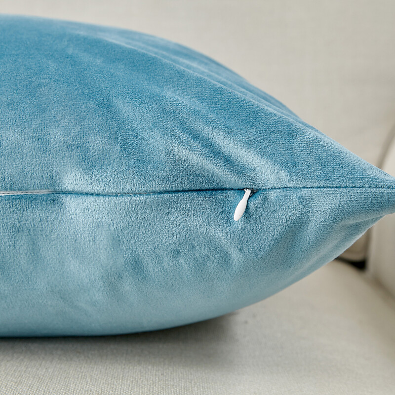 Ανοιχτό μπλε βελούδινο κάλυμμα μαξιλαριών καρό μαξιλαροθήκες 45x45 Nordic διακόσμηση σπιτιού Κάλυμμα για μαξιλάρια καναπέ