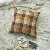 Karirani ukrasni jastuci 45x45 cm Flokirana jastučnica za krevet Sofa Dnevni boravak Udobna jastučnica Moderne jastučnice za uređenje doma