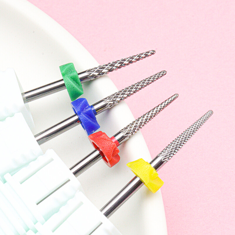 1 τμχ Επαγγελματικό τρυπάνι νυχιών από ατσάλι καρβιδίου βολφραμίου 3/32'' - Ασφαλές και αποτελεσματικό για μανικιούρ, πεντικιούρ, περιποίηση επιδερμίδας & τζελ