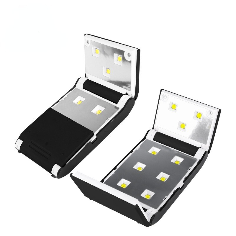 12LEDs nešiojamas UV LED nagų džiovintuvas, skirtas džiovinti nagų gelio lakas sulankstomas magnetinis pritraukimas išmanioji jutiklinė lempa UV šviesa nagams