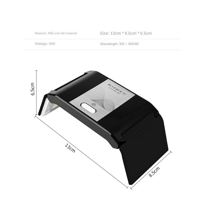 12LEDs nešiojamas UV LED nagų džiovintuvas, skirtas džiovinti nagų gelio lakas sulankstomas magnetinis pritraukimas išmanioji jutiklinė lempa UV šviesa nagams