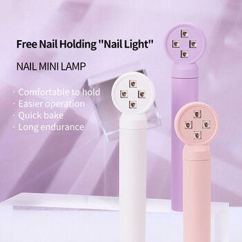 LINMANDA Mini UV Light Lamp Φακός 12W UV Gel Glue Λαμπτήρας πολυμερισμού Χειρός επαναφορτιζόμενος USB UV LED Φωτιστικό γρήγορου στεγνώματος