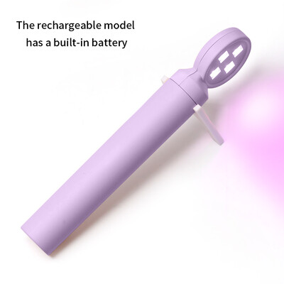 LINMANDA Mini UV Light Lamp Φακός 12W UV Gel Glue Λαμπτήρας πολυμερισμού Χειρός επαναφορτιζόμενος USB UV LED Φωτιστικό γρήγορου στεγνώματος