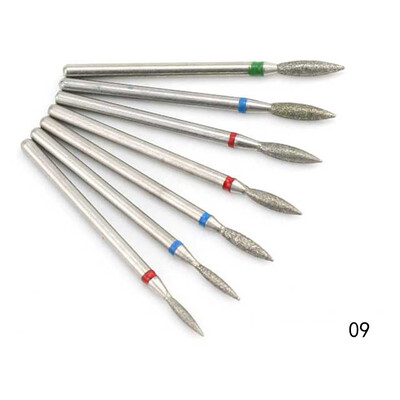 Set de burghie cu diamante pentru unghii, 7 buc, freze electrice pentru cuticule 3/32 pile pentru unghii, ceramica, freza pentru unghii, pedichiura, manichiura, unelte pentru unghii