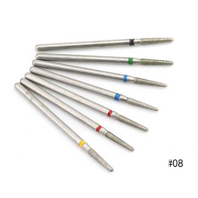 Set de burghie cu diamante pentru unghii, 7 buc, freze electrice pentru cuticule 3/32 pile pentru unghii, ceramica, freza pentru unghii, pedichiura, manichiura, unelte pentru unghii