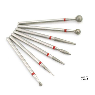 Set de burghie cu diamante pentru unghii, 7 buc, freze electrice pentru cuticule 3/32 pile pentru unghii, ceramica, freza pentru unghii, pedichiura, manichiura, unelte pentru unghii