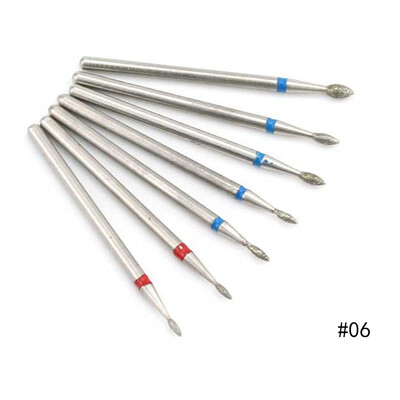 Set de burghie cu diamante pentru unghii, 7 buc, freze electrice pentru cuticule 3/32 pile pentru unghii, ceramica, freza pentru unghii, pedichiura, manichiura, unelte pentru unghii