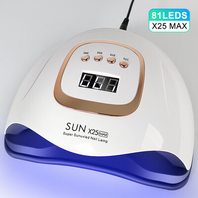 SUN X25MAX 81LED UV lampa za sušenje noktiju Brzo stvrdnjavanje svih geliranih lakova za nokte Profesionalno snažno UV svjetlo za sušenje noktiju Salon za manikuru