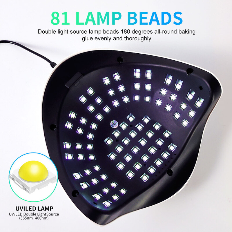 SUN X25MAX 81LED UV lampa za sušenje noktiju Brzo stvrdnjavanje svih geliranih lakova za nokte Profesionalno snažno UV svjetlo za sušenje noktiju Salon za manikuru
