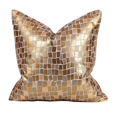 Κάλυμμα μαξιλαριού μπλε σαμπάνιας πολυτελείας για καναπέ Μοντέρνα καρό μαξιλαροθήκη για διακόσμηση Euro 45x45cm Κάλυμμα μαξιλαριού