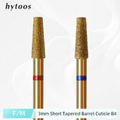 Τρυπάνι νυχιών HYTOOS κωνικό 3mm, καθαριστικό τρυπάνι νυχιών με ρωσικό διαμάντι από τιτάνιο, Αξεσουάρ καθαρισμού νυχιών για νεκρό δέρμα
