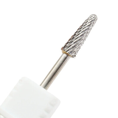 1 τμχ Ασημένιο τρυπάνι νυχιών 2 δρόμων Ασφαλείας Τρυπάνι νυχιών από χάλυβα βολφραμίου γενικής χρήσης για γρήγορα και ανώδυνα νύχια - αριστερά και δεξιά