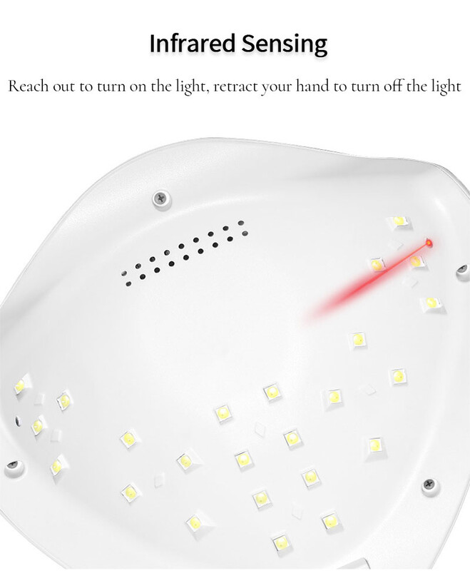 Στεγνωτήρα νυχιών Gel Βερνίκι νυχιών Ωρίμανση LED UV φως με 4 χρονόμετρα Αυτόματος αισθητήρας οθόνη LCD Επαγγελματικό αξεσουάρ Nail Art Tools