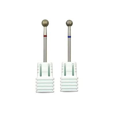 Σετ καρφιών σε σχήμα μπάλας 5,0 χιλιοστών (συσκευασία 2 τεμ.) Διαμαντένιο φρέζα μεσαίου λεπτού λεπτού λεπτού κομματιού Clean για εργαλεία νυχιών για μανικιούρ πεντικιούρ