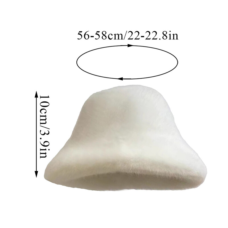 Αφράτο γούνινο καπέλο ψαρά για γυναίκες